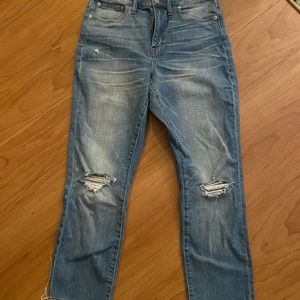 Madewell high rise slim boyjean
